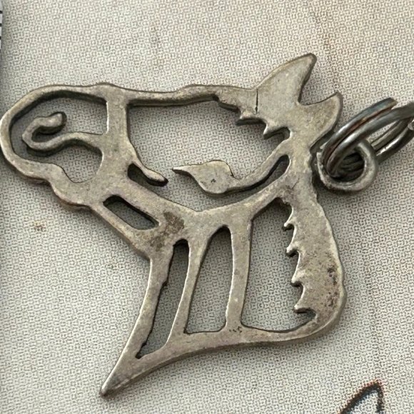 Vintage Signed Hallmarked Horse Equestrian Pony Sterling Silver Charm Pendant - Picture 3 of 5